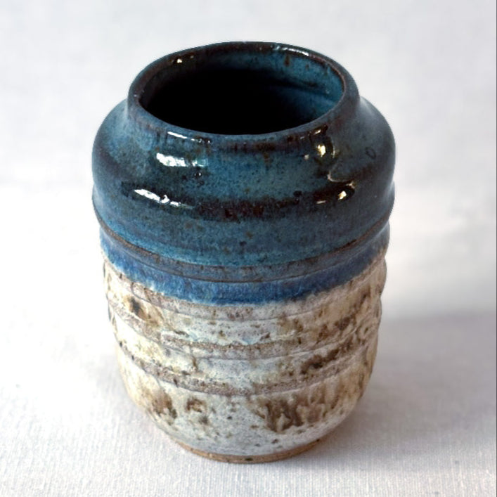 blue bud vase