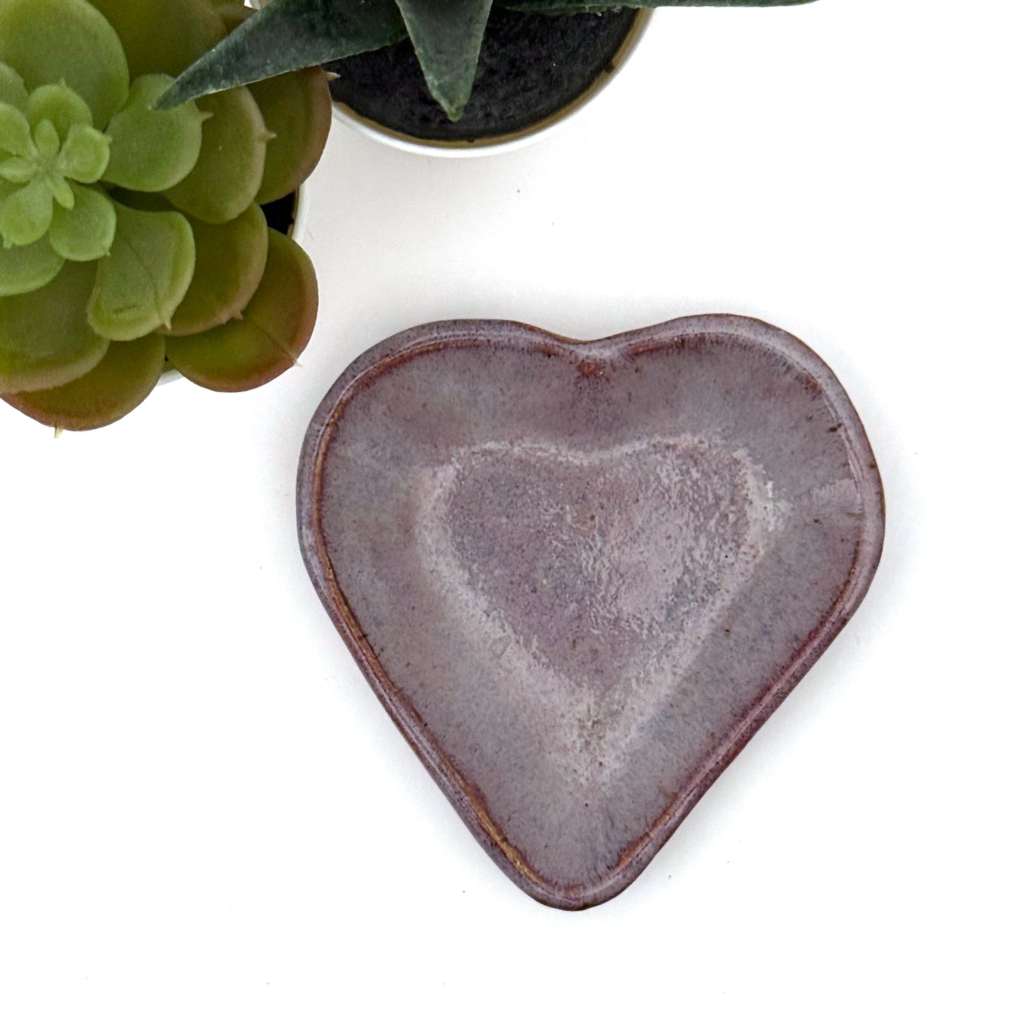 heart trinket dish | smokey merlot