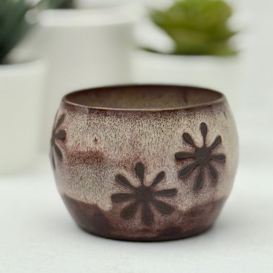 ceramic pot with flowers