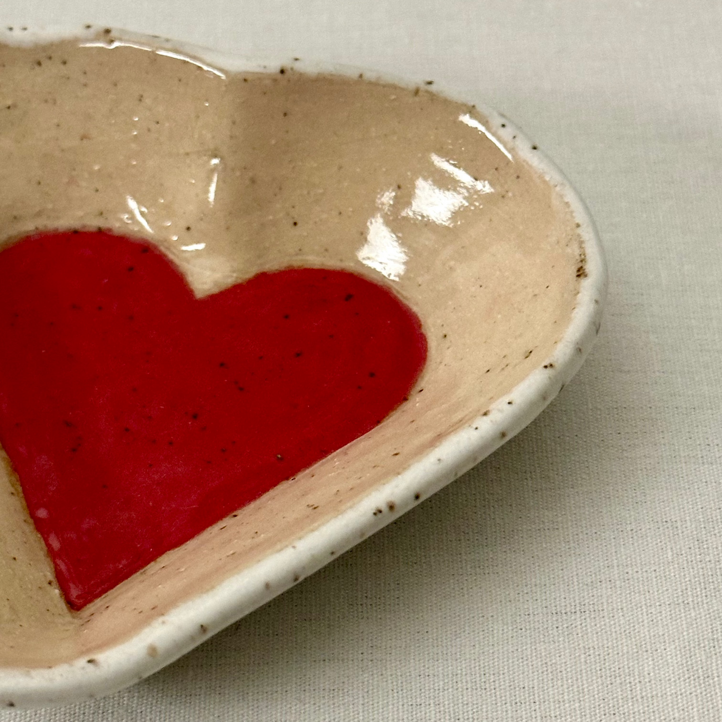 heart trinket dish | red heart