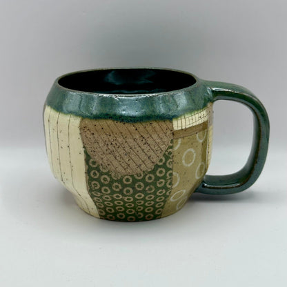 green colorblock mug