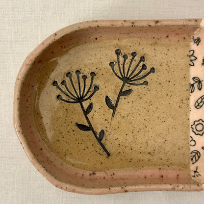 trinket dish | pink dandelion