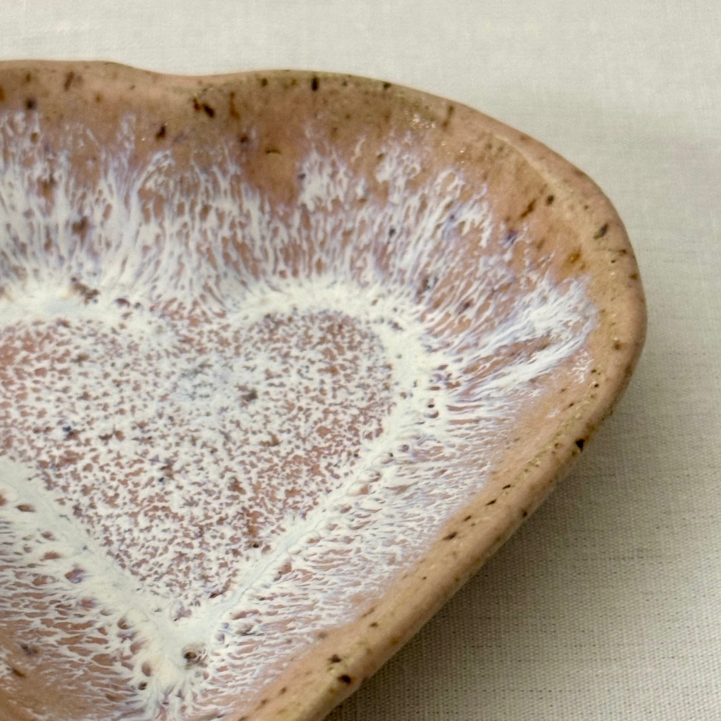 heart trinket dish | pink splash