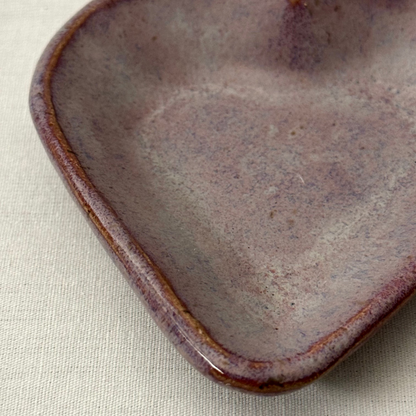 heart trinket dish | smokey merlot