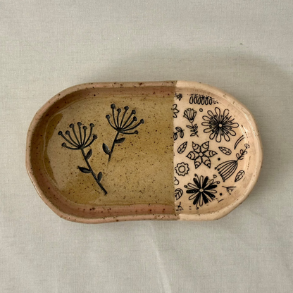 trinket dish | pink dandelion