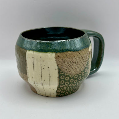 green colorblock mug