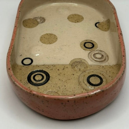 pink circles trinket dish