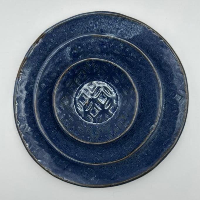 blue plate set