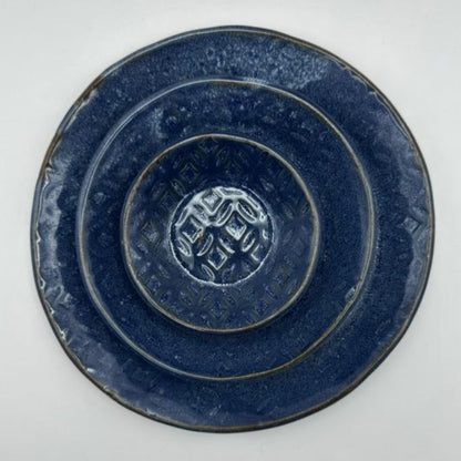 blue plate set