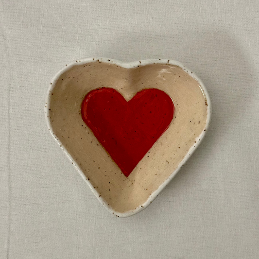 heart trinket dish | red heart