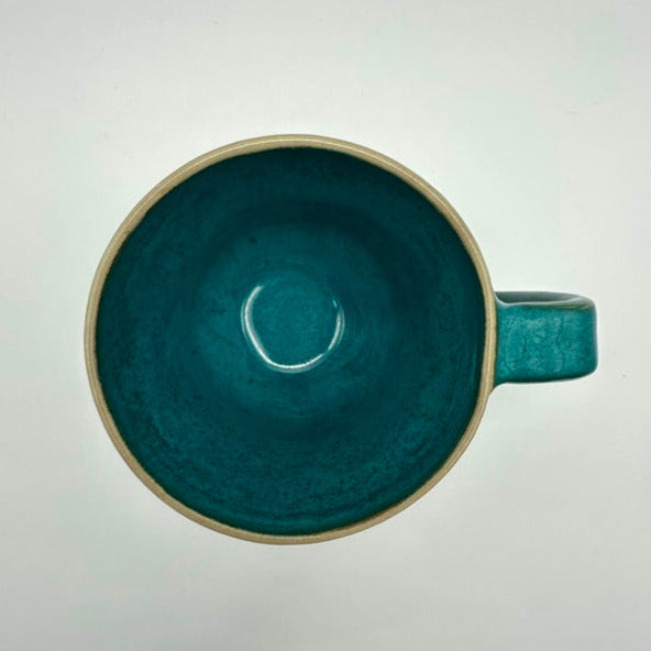 abstract turquoise mug