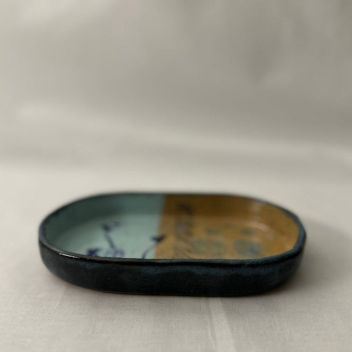 trinket dish | blue oval