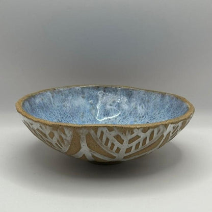 blue snowflake bowl