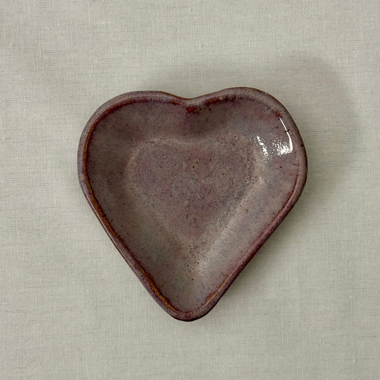 heart trinket dish | smokey merlot