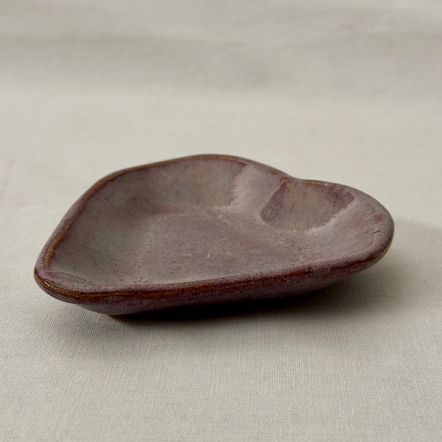 heart trinket dish | smokey merlot