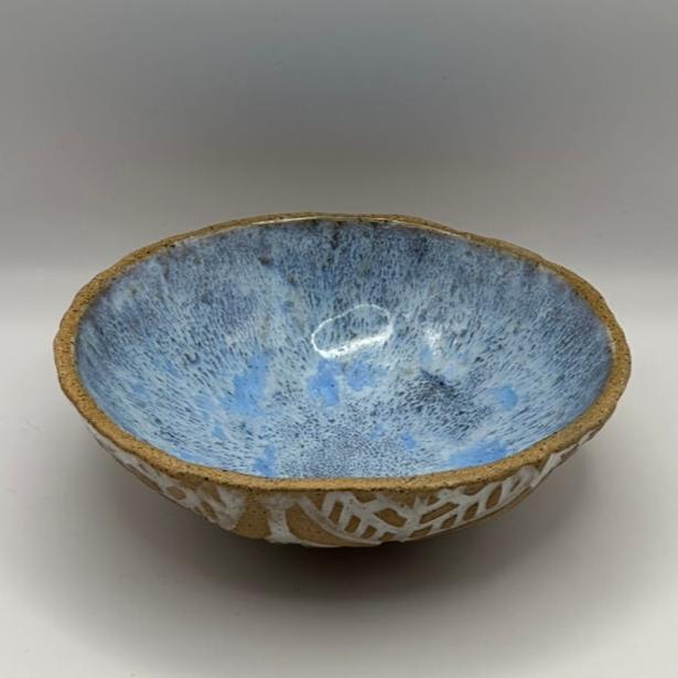 blue snowflake bowl