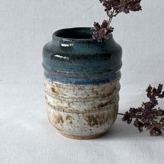 blue bud vase