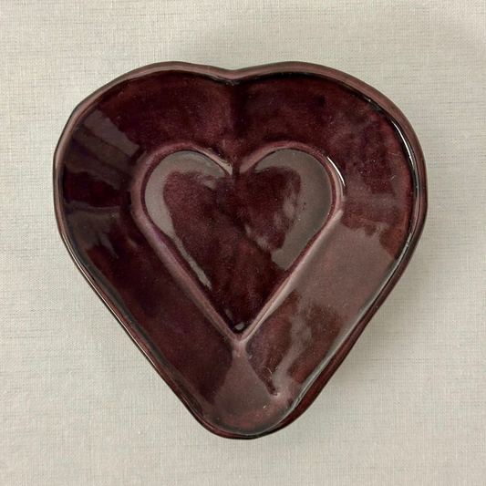 heart trinket dish | purple