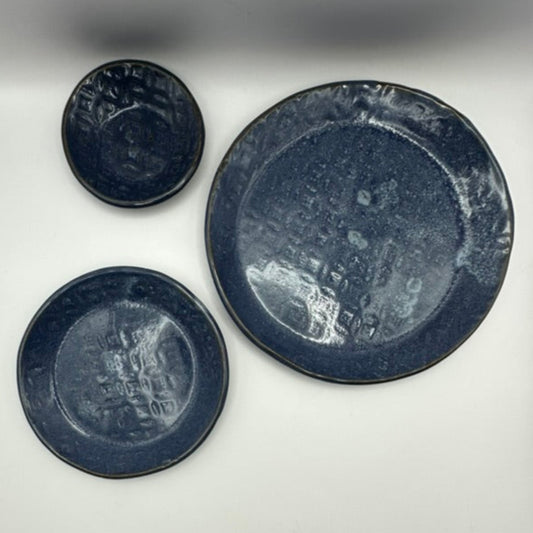 blue plate set