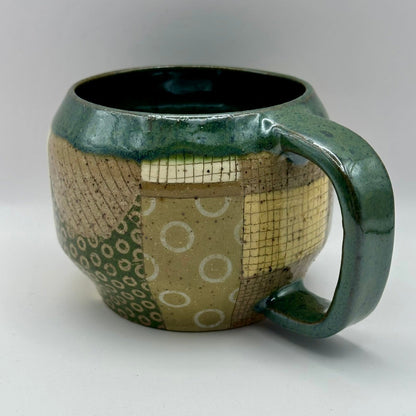 green colorblock mug