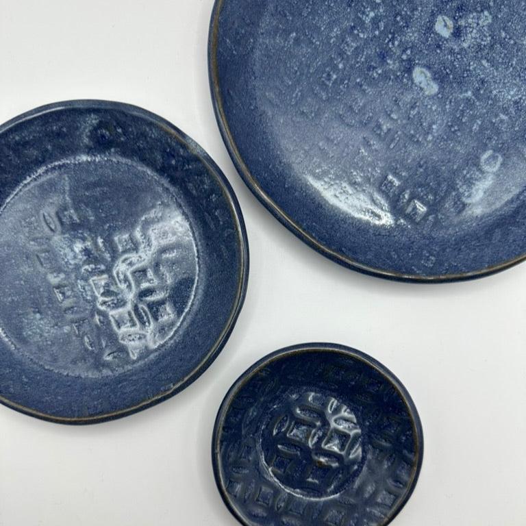 blue plate set