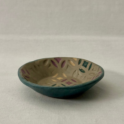 trinket dish | grey pattern