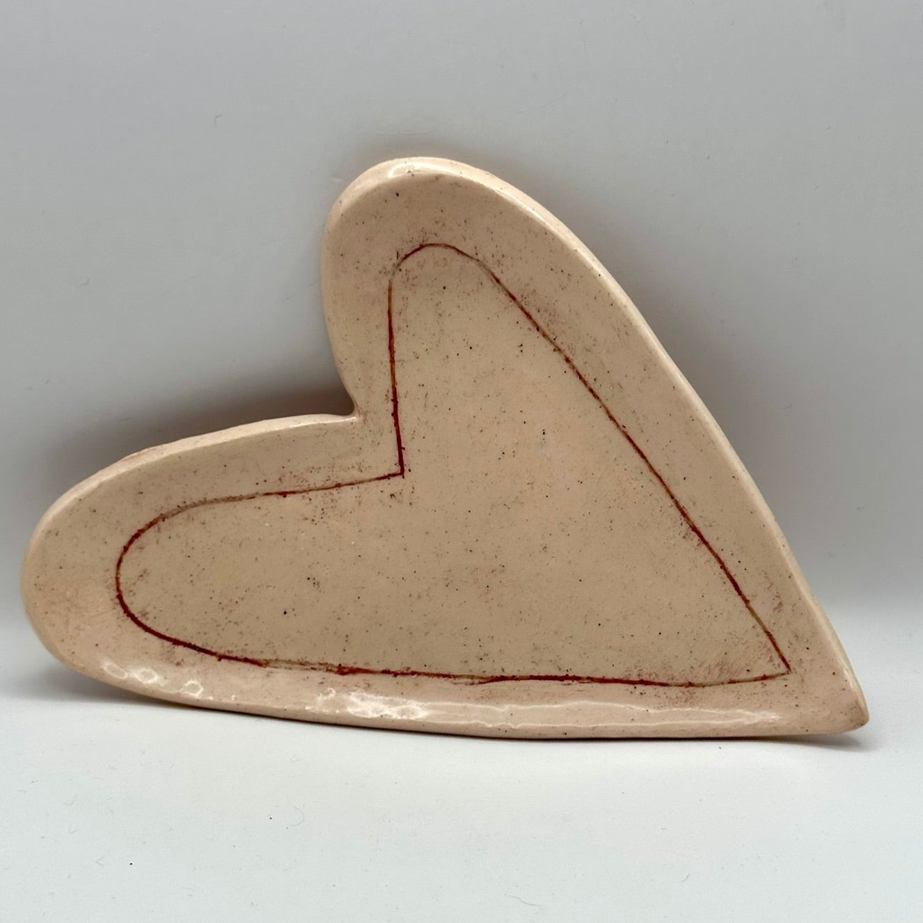 pink heart trinket dish