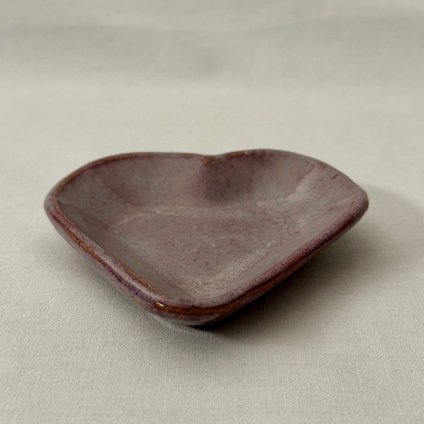 heart trinket dish | smokey merlot