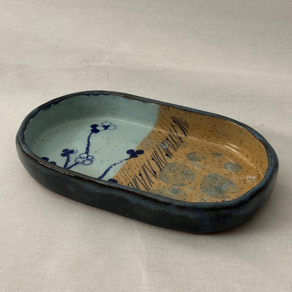 trinket dish | blue oval