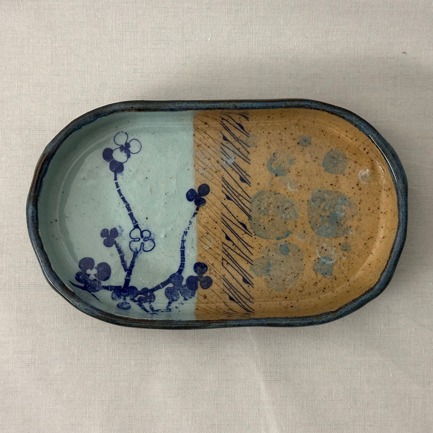 trinket dish | blue oval