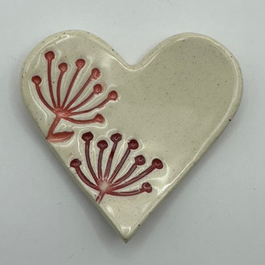 mini heart trinket dish | dandelions