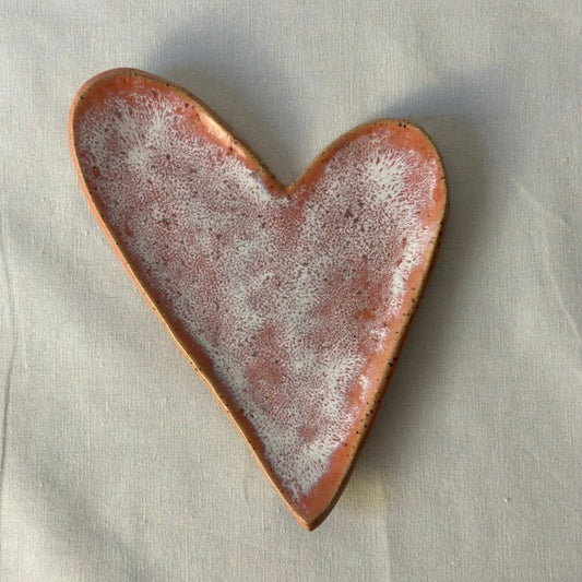 trinket dish | pink splash heart