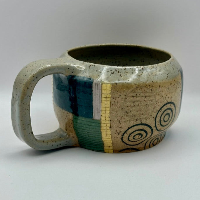 circle and color block mug 