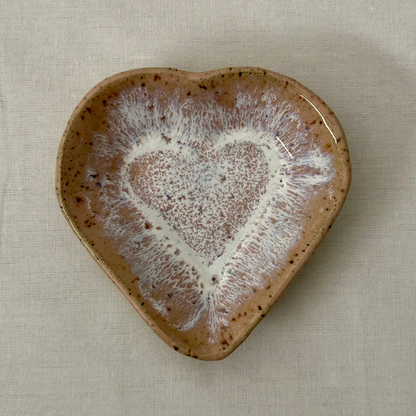 heart trinket dish | pink splash