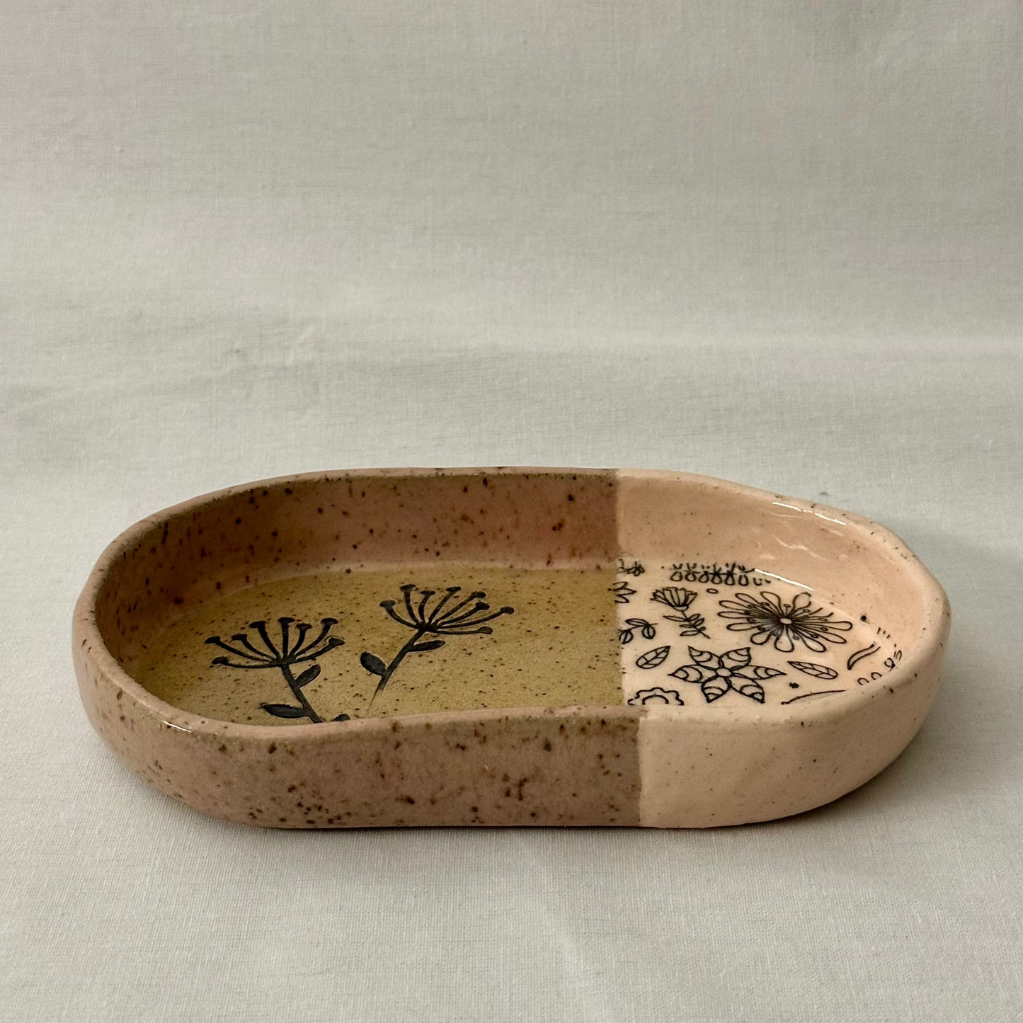 trinket dish | pink dandelion