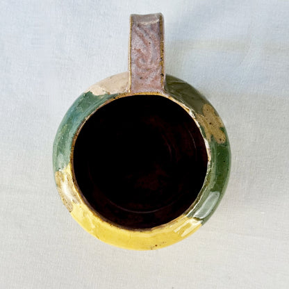View from above of ceramic mug 