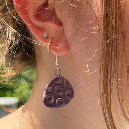 maru plum earrings