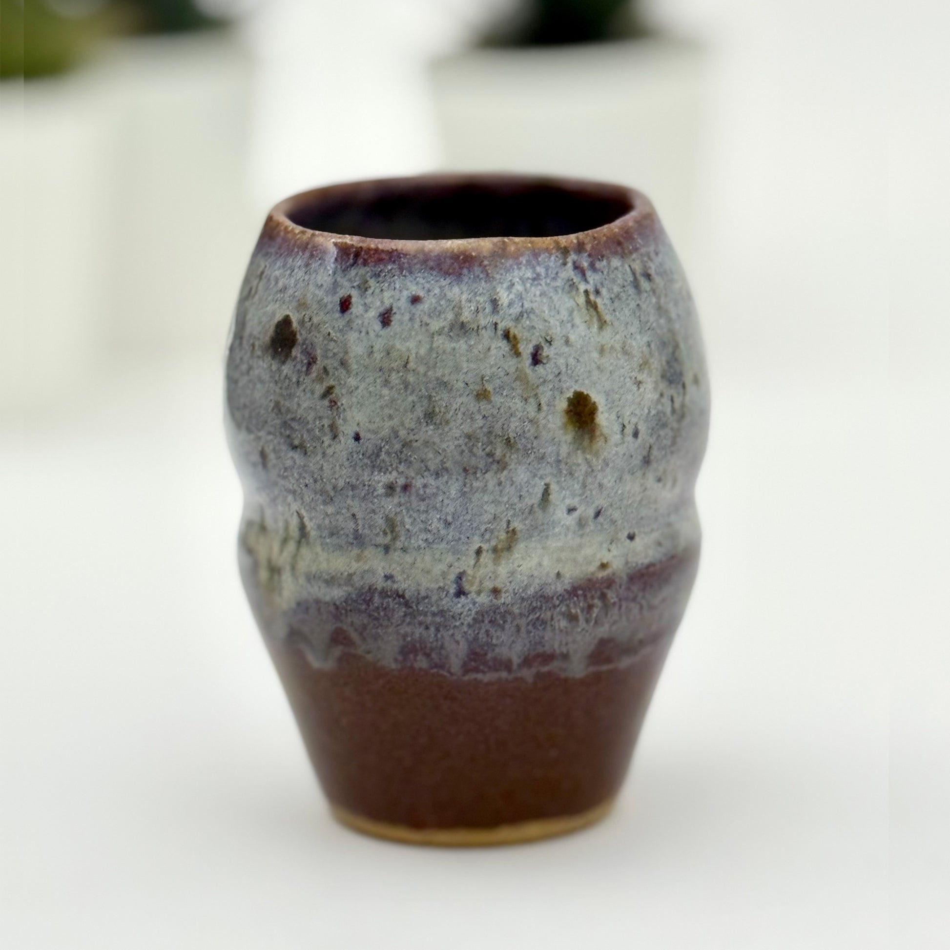 Ceramic pot on a white background