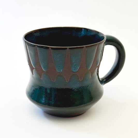 peacock after dark mug