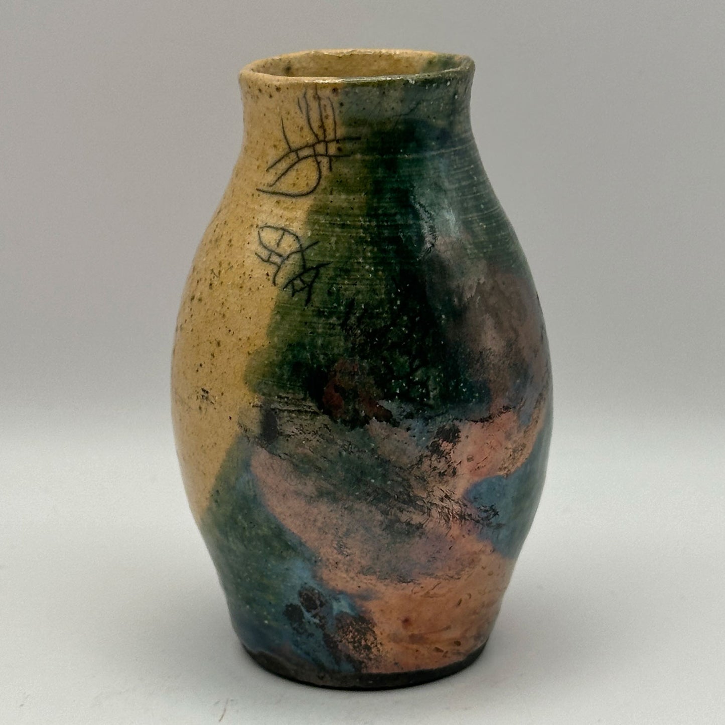 mini raku vase