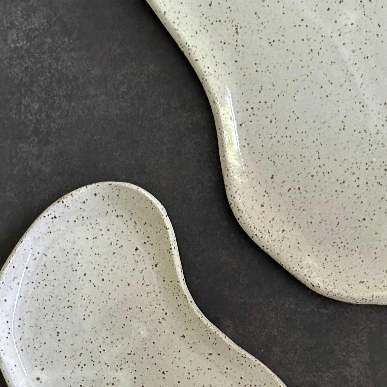 small and large lima bean shaped plates